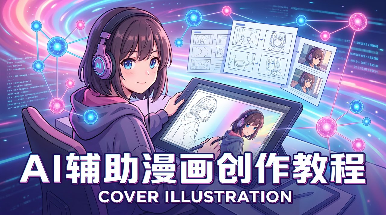 tx溏心漫画 AI 漫画教程封面 - 二次元美少女创作演示