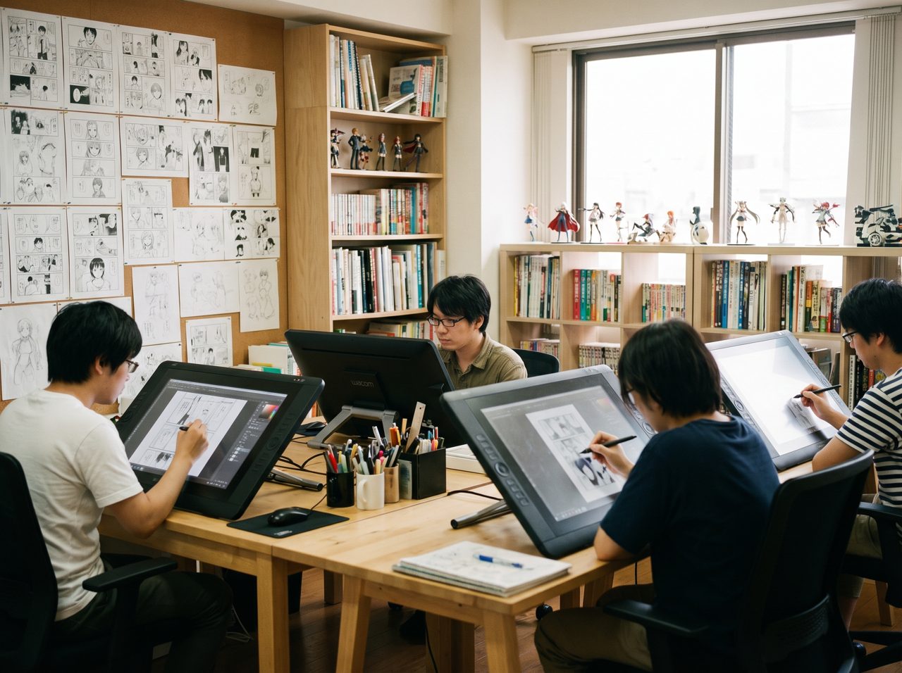 tx溏心漫画漫画家工作室办公环境